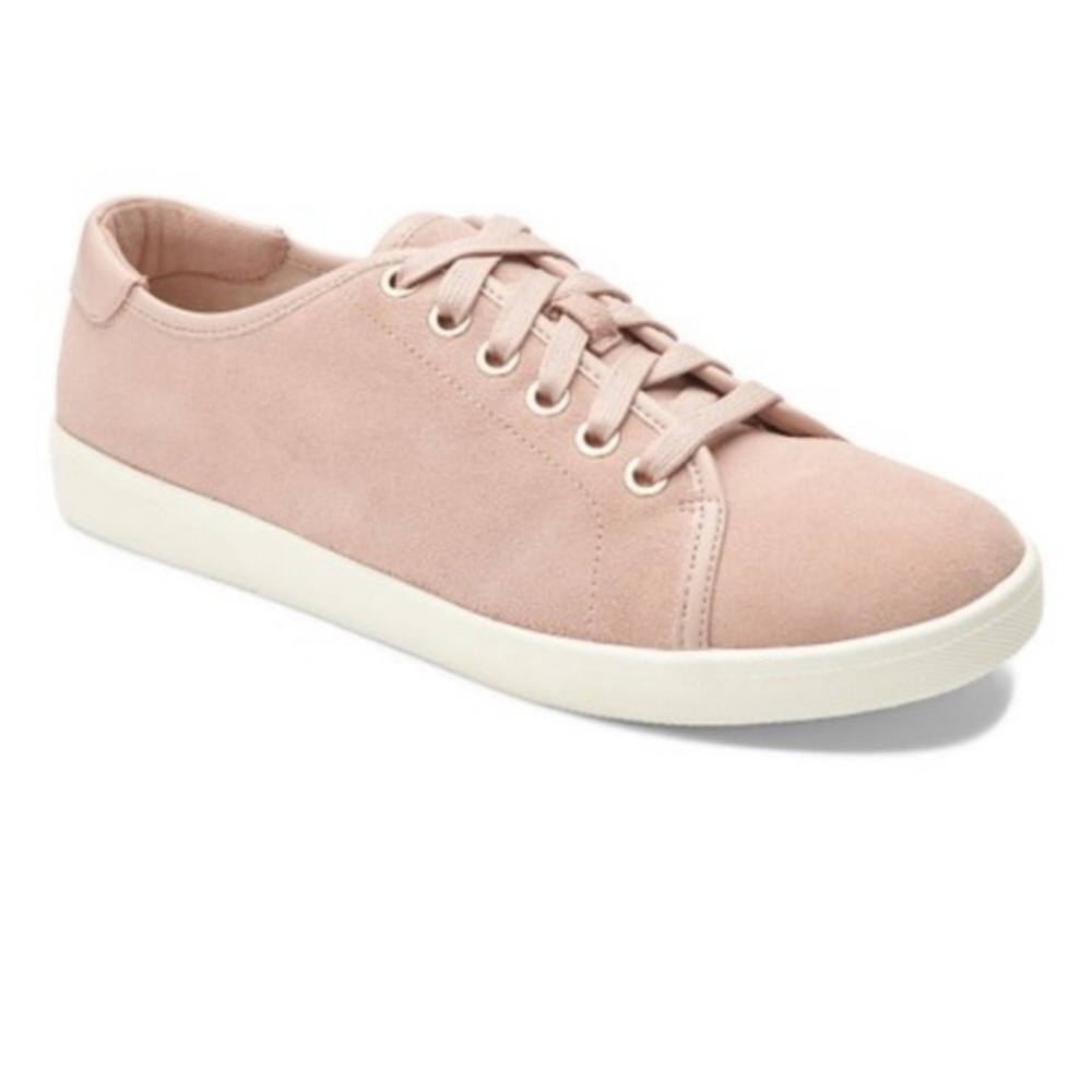 Vionic Pink Suede ( washable) lace ups shoes
